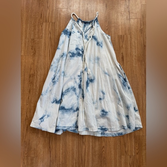 ANTHROPOLOGY Holding Horses Blue & White Rope Tie-Dye Swing Dress - Picture 7 of 11